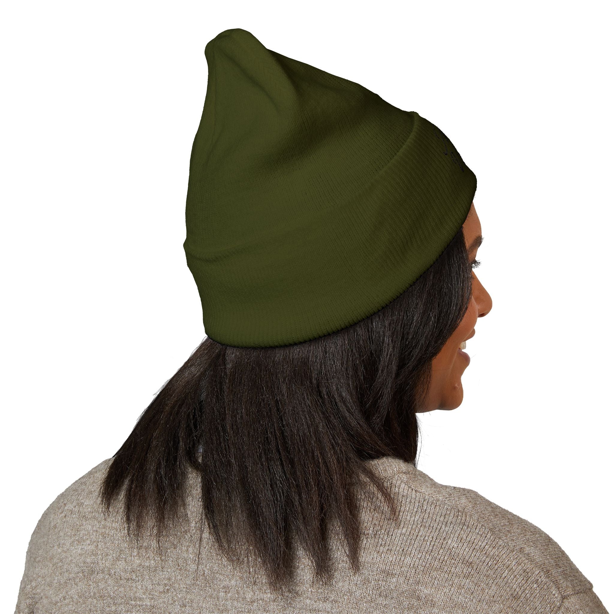 Bonnet Classique à Revers – MNUR VISION Accessoire d’hiver brodé, stylé et spirituel – Unisexe, intemporel, idéal pour offrir
