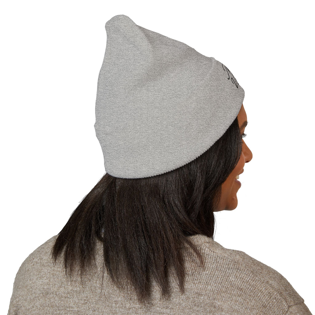 Bonnet Classique à Revers – MNUR VISION Accessoire d’hiver brodé, stylé et spirituel – Unisexe, intemporel, idéal pour offrir