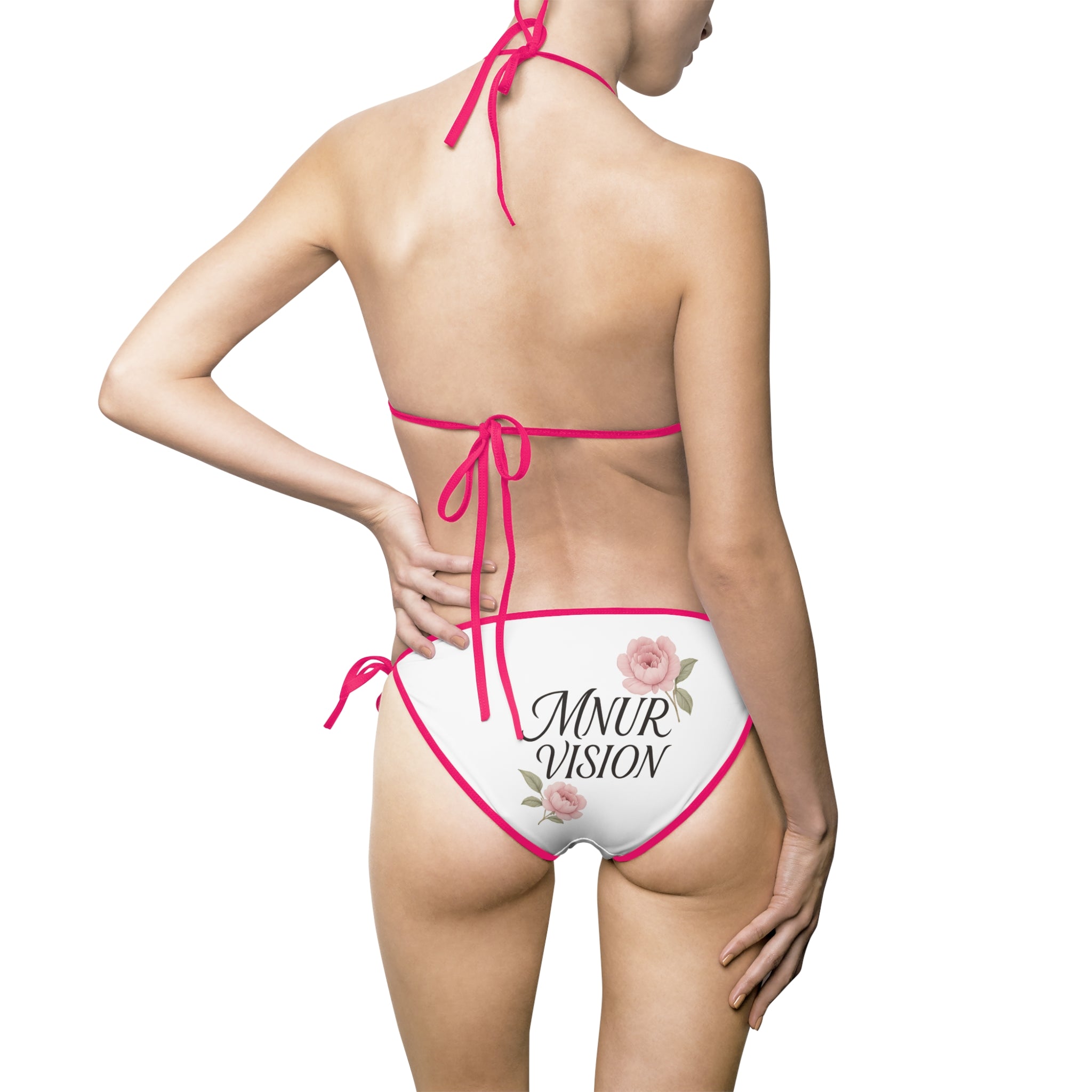 Bikini Fleuri Femme – Amour, Ambiance Estivale, Tenue de Plage, Fête Piscine, Maillot de Bain, Cadeau pour Elle