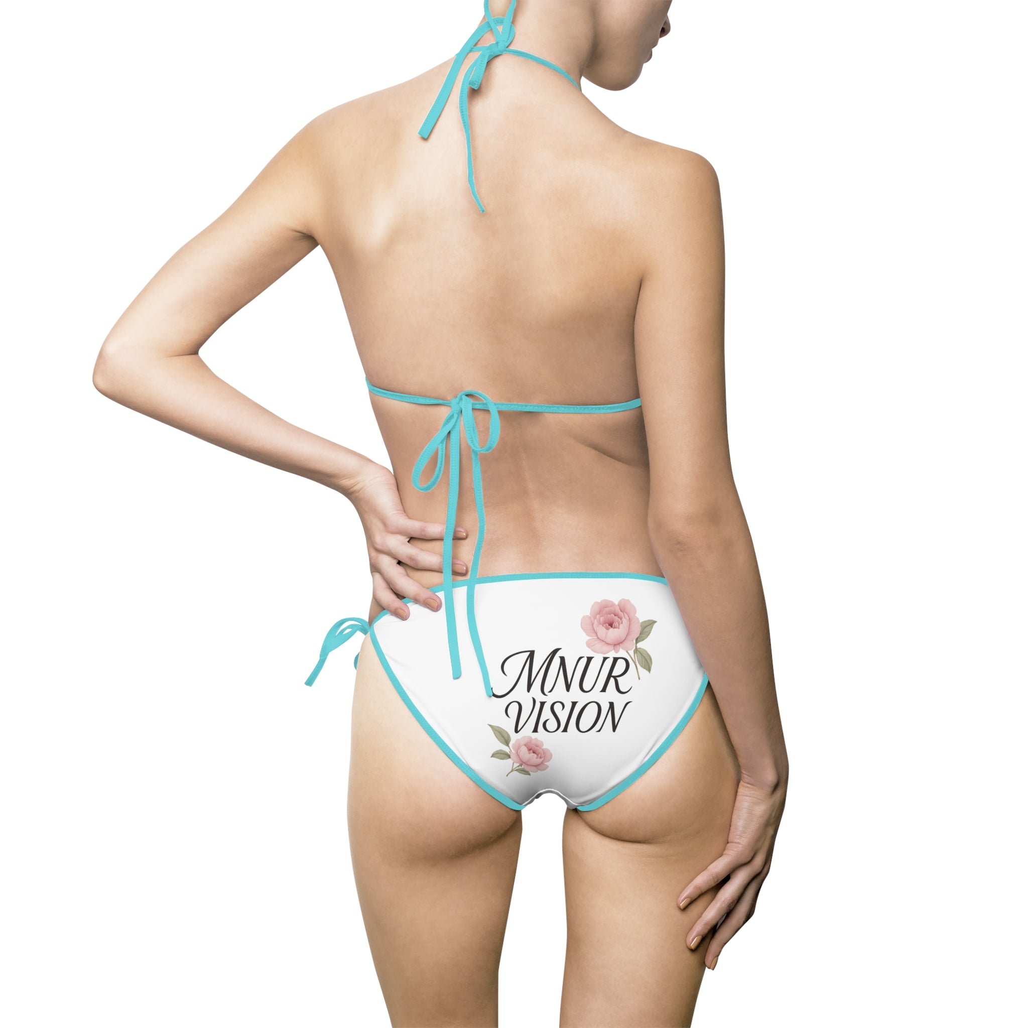 Bikini Fleuri Femme – Amour, Ambiance Estivale, Tenue de Plage, Fête Piscine, Maillot de Bain, Cadeau pour Elle