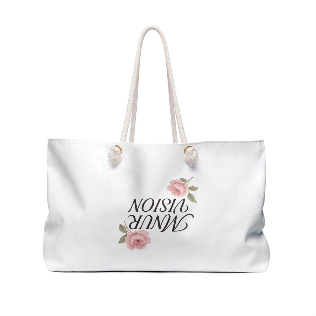 Sac Weekender Chic – Design Floral & Logo MNUR VISION L’élégance nomade pour les voyages, le sport et les sorties décontractées
