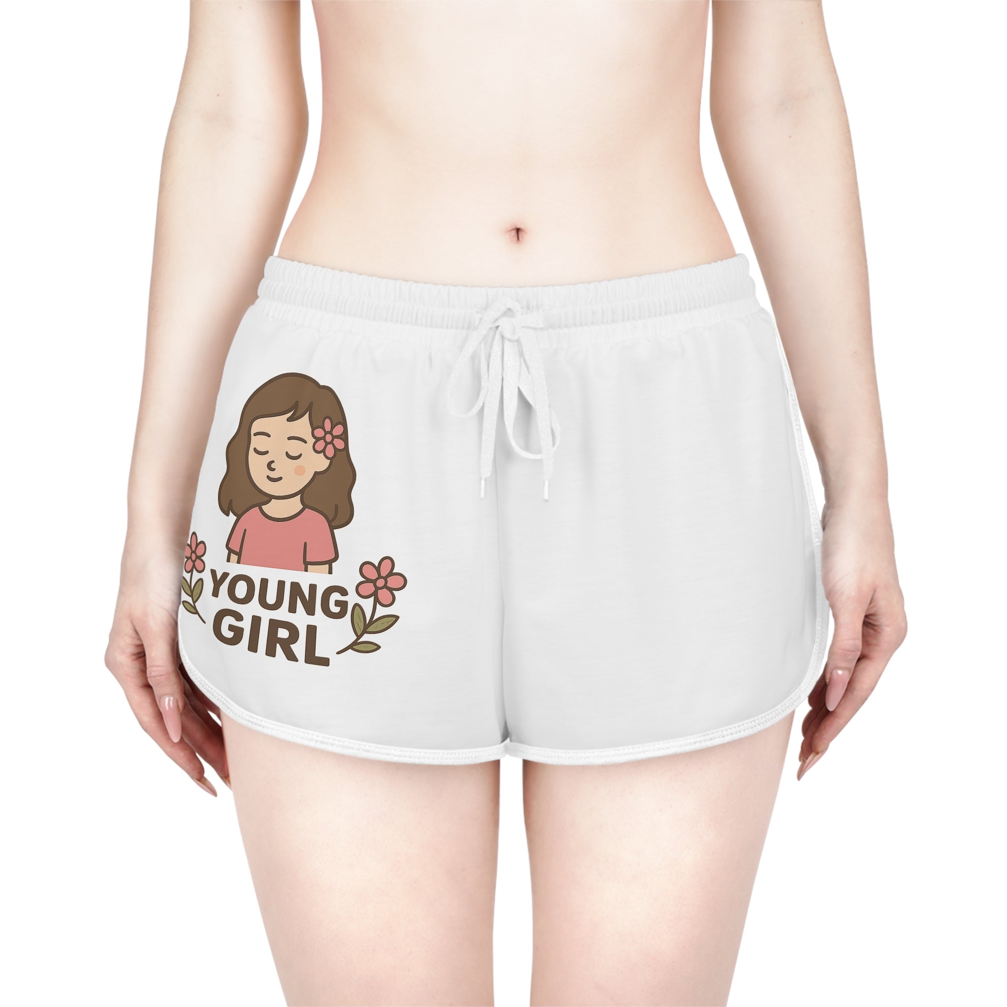 Short Décontracté Jeune Fille – Tenue d’Été Femme, Plage, Cadeau pour Elle, Motifs Floraux