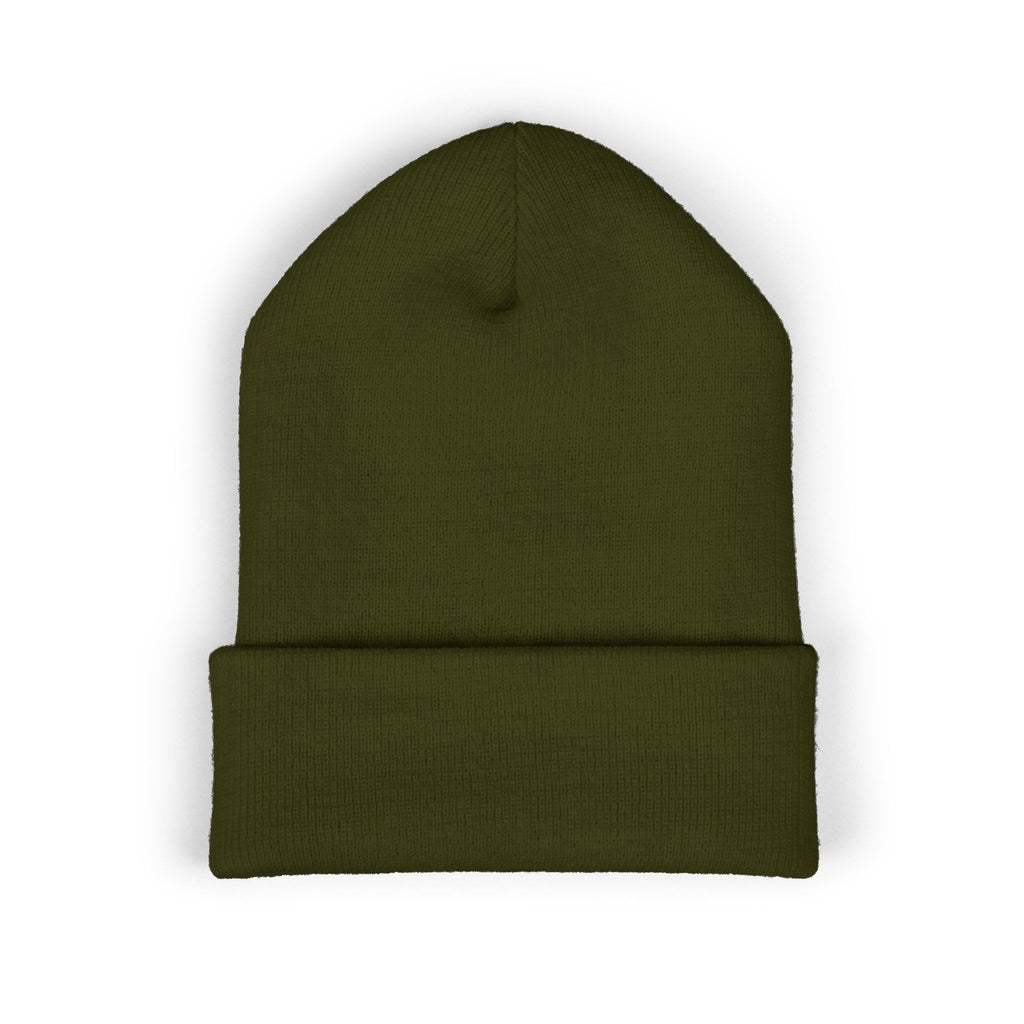 Bonnet Classique à Revers – MNUR VISION Accessoire d’hiver brodé, stylé et spirituel – Unisexe, intemporel, idéal pour offrir