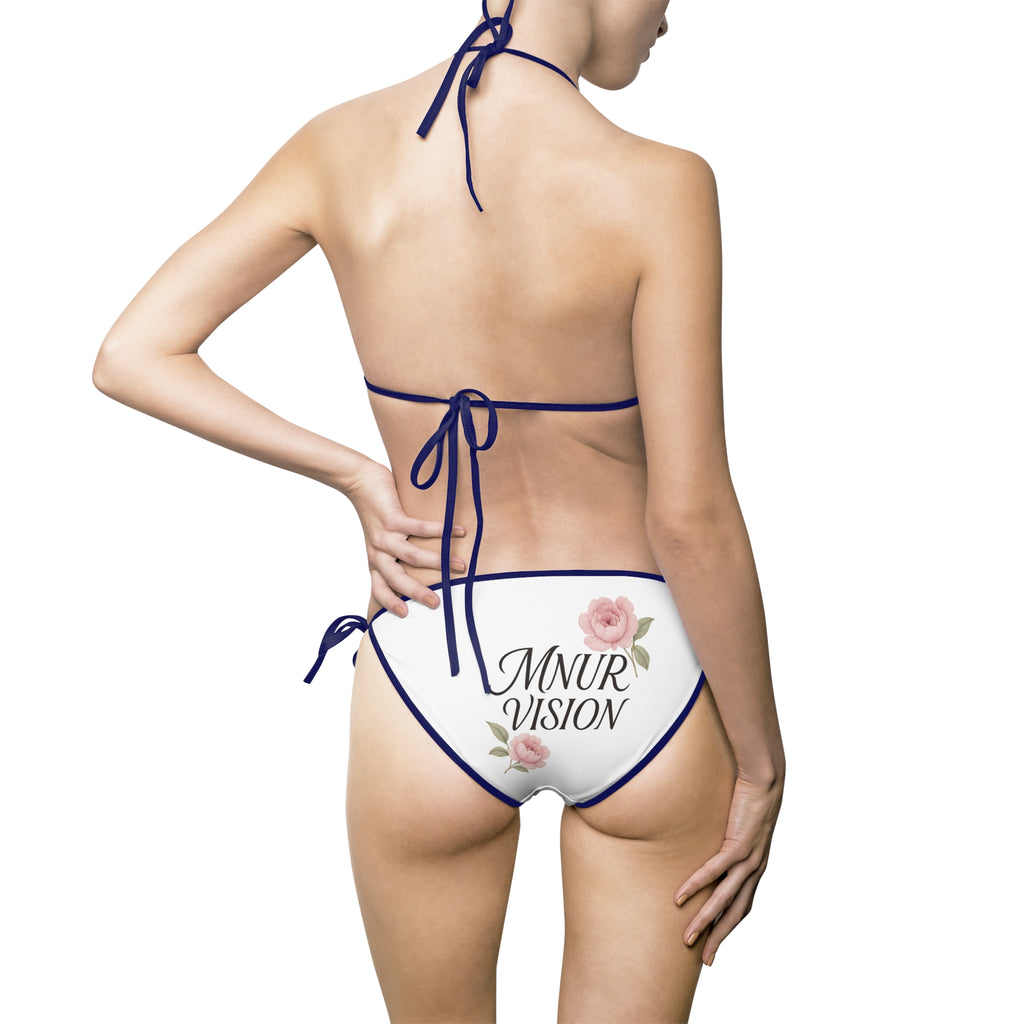 Bikini Fleuri Femme – Amour, Ambiance Estivale, Tenue de Plage, Fête Piscine, Maillot de Bain, Cadeau pour Elle
