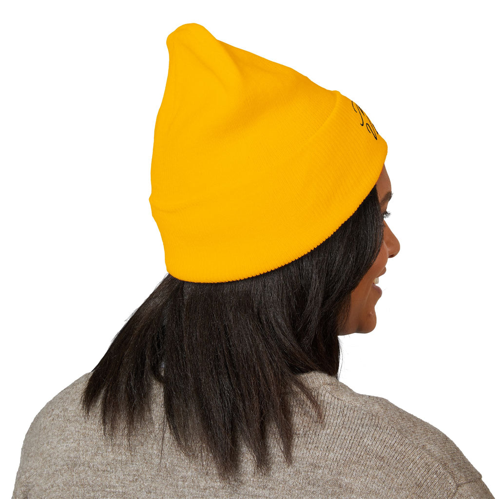 Bonnet Classique à Revers – MNUR VISION Accessoire d’hiver brodé, stylé et spirituel – Unisexe, intemporel, idéal pour offrir
