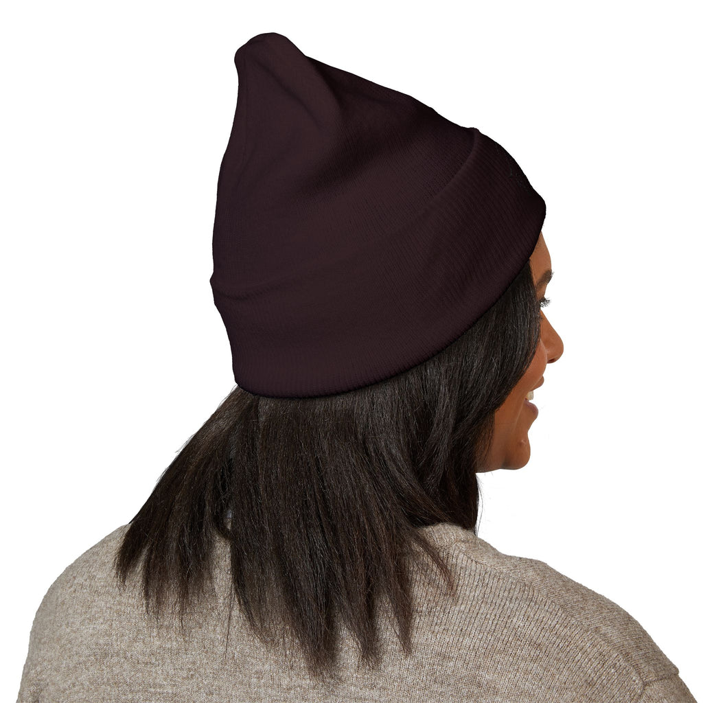 Bonnet Classique à Revers – MNUR VISION Accessoire d’hiver brodé, stylé et spirituel – Unisexe, intemporel, idéal pour offrir