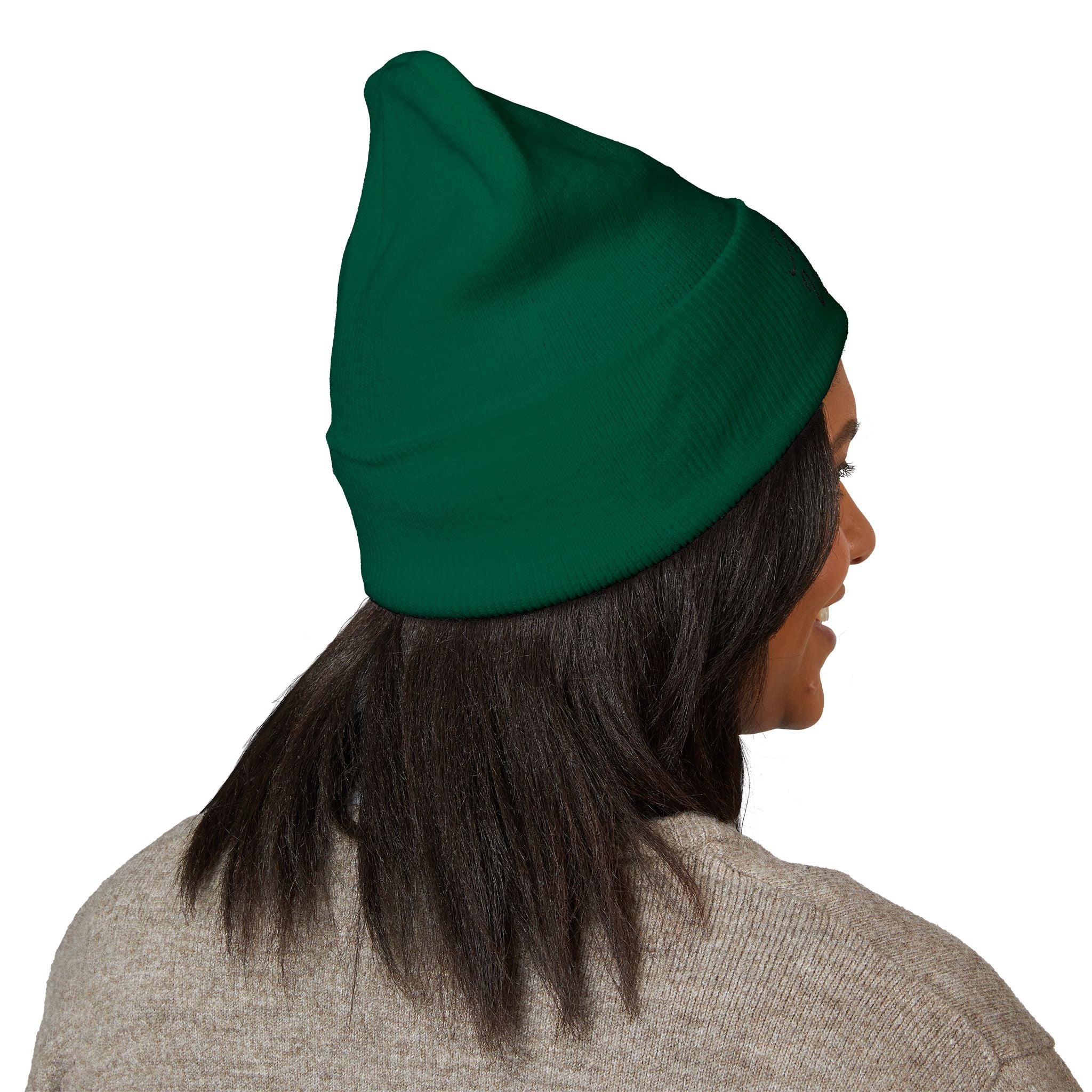 Bonnet Classique à Revers – MNUR VISION Accessoire d’hiver brodé, stylé et spirituel – Unisexe, intemporel, idéal pour offrir