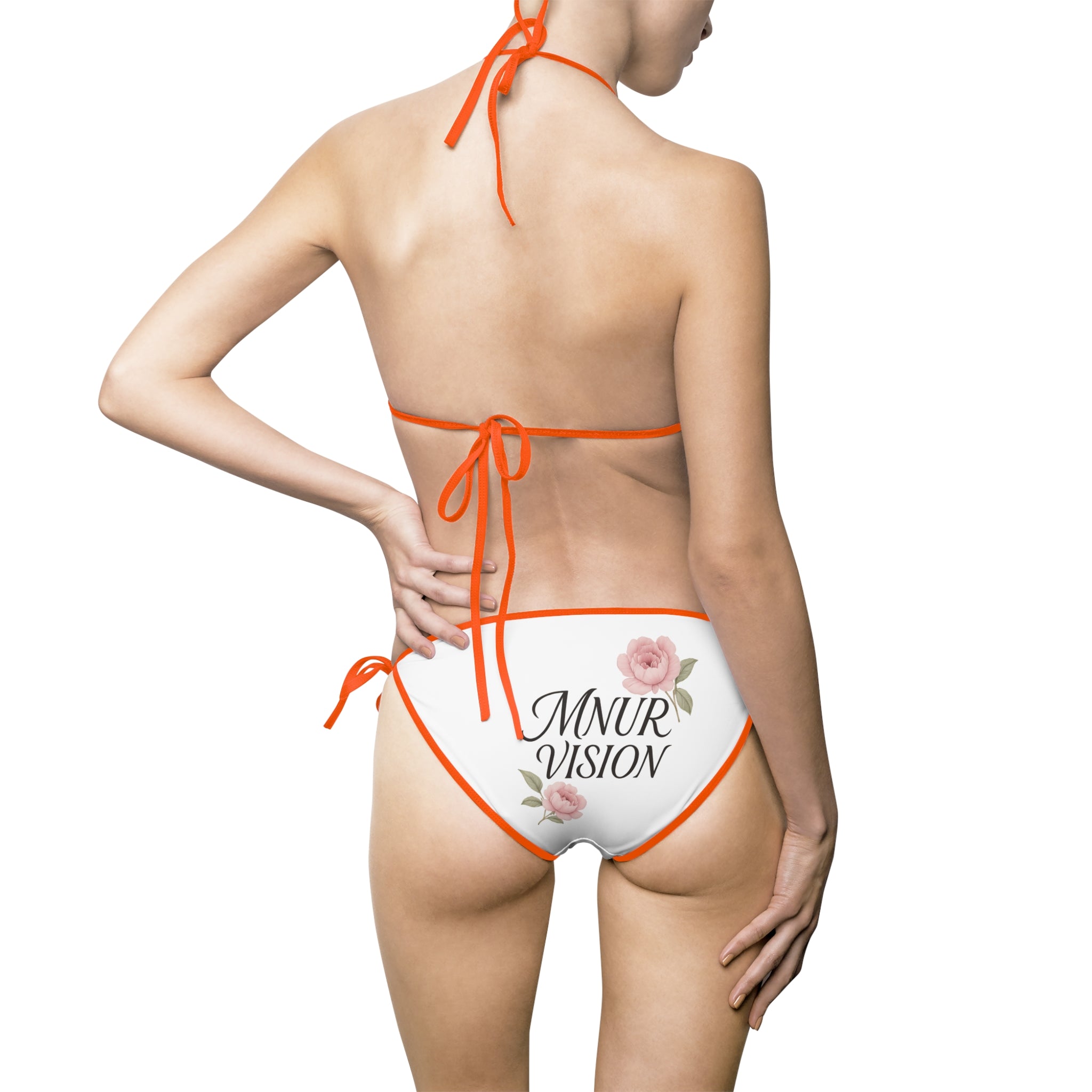 Bikini Fleuri Femme – Amour, Ambiance Estivale, Tenue de Plage, Fête Piscine, Maillot de Bain, Cadeau pour Elle