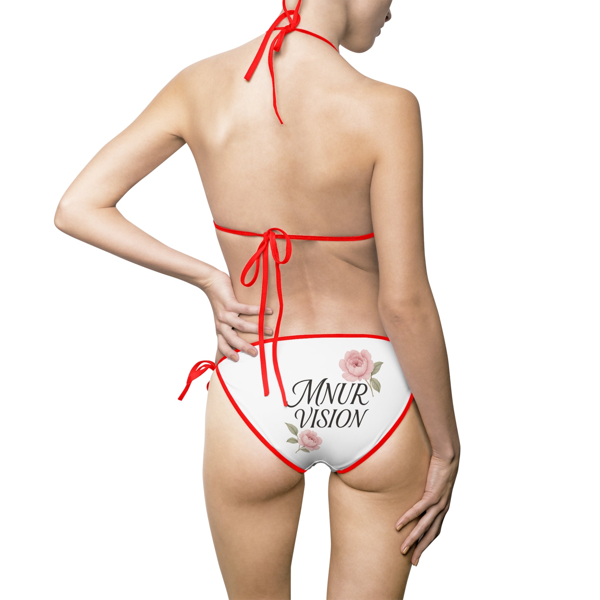 Bikini Fleuri Femme – Amour, Ambiance Estivale, Tenue de Plage, Fête Piscine, Maillot de Bain, Cadeau pour Elle